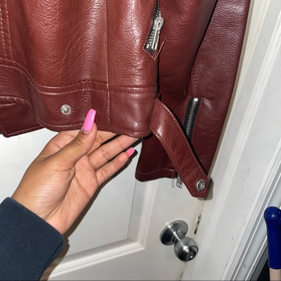 Girls Medium Leather Jacket Good Condition - Picture 5 of 7